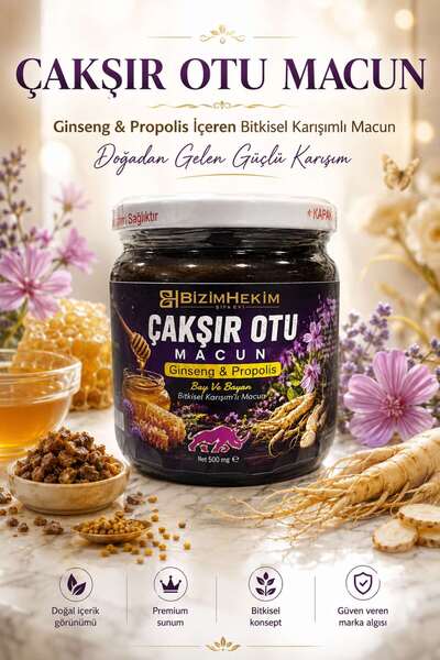 BİZİMHEKİM ŞİFA EVİ Bizim Hekim Şifaevi Çakşır Otu Macunu Ginseng ve Propolis...