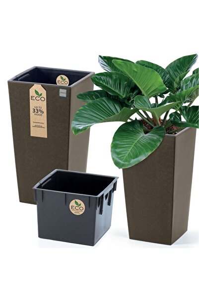 EDANTI Ghiveci de flori/Jardinieră 24 cm pentru terasă, grădină, casă, din le...