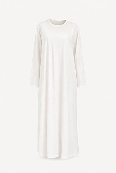 carell Long Sleeve Undergarment Dress White