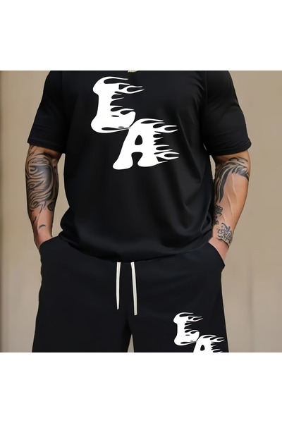 PENTHİLUS Unisex Oversize Shorts Set Short Sleeve T-Shirt Comfortable Fit Sum...