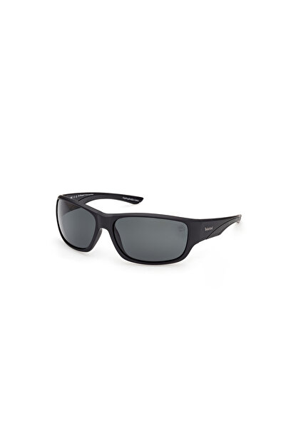 Timberland Matte Black Polarized Injected Male Sunglasses