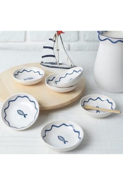 Yıldızan Msa Shop Halka Sauce Bowl/Cookie Bowl 13 cm 6 Pieces 22874 931845