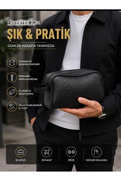 Sofia Men's Daily Black Handbag