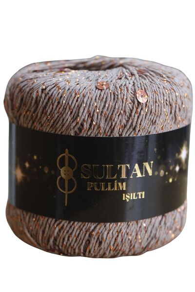 Sultan PULLİM IŞILTI - PULLU SİMLİ İP ŞAÇ BANDANA ÖRGÜ İPİ 4303 / 2 ADET