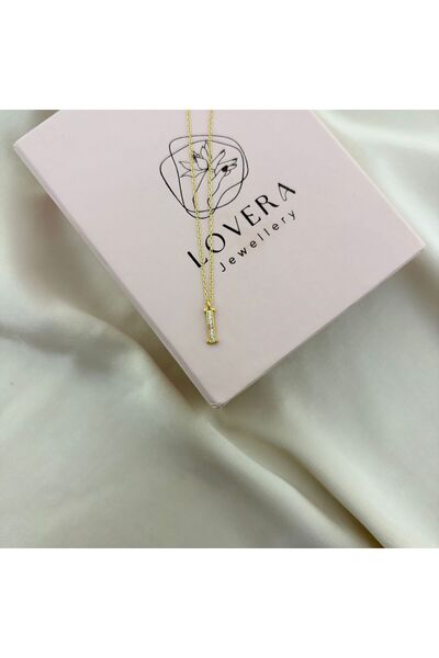 Lovera Jewellery 925 Ayar Gümüş Sertifikalı 14K Gold Renk I Harfli Harf Kolye
