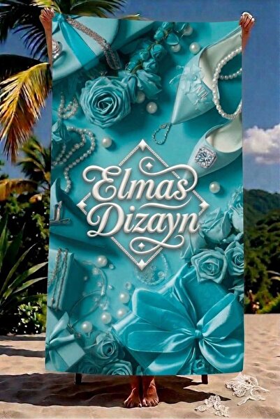 Elmas Dizayn Beach Sports Bath Towel Quick Dry Water Absorbent Sand Resistant...