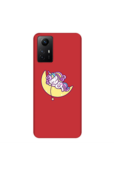 Other Xiaomi Redmi Note 12s Sleeping horse Red Colored Silicone TPU Θήκη