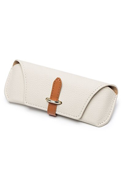 Techsuit - Glasses Case (ETL3) - PU, 17 x 6.5 x 2cm - Swiss Coffee, acoperire...