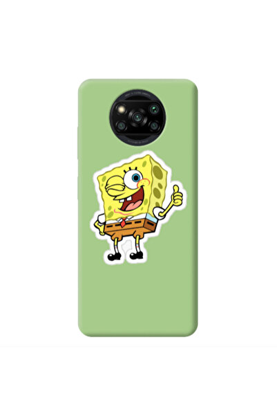 Other Xiaomi Poco X3 /X3 Pro spongebob2 Light Green Colored Silicone TPU Θήκη