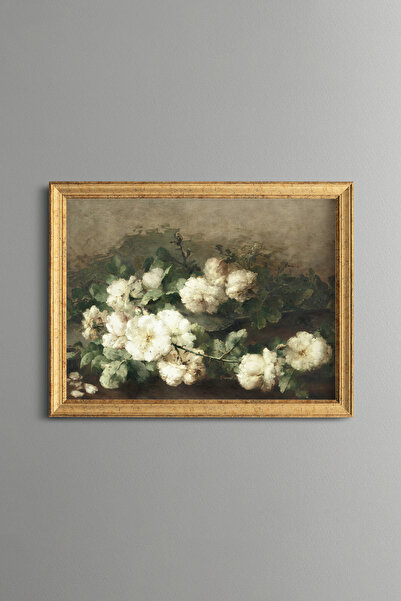 epiqart Still Life with Guitar and Roses - Vintage Patterned Painting - Fine ...