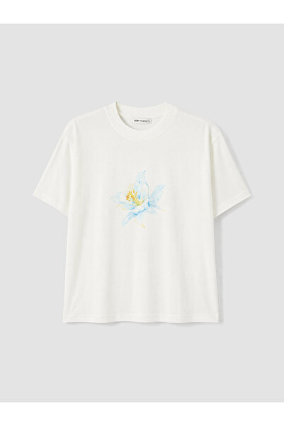 LC Waikiki Peak New Season Floral Printed 100% Cotton Women's T-Shirt