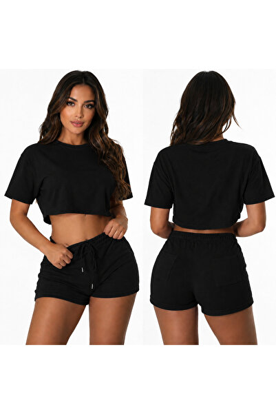 Cristina Serene Σετ Crop Μπλούζα & Σορτσάκι