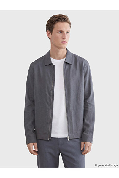 LC Waikiki Rmz Gi̇yi̇m Farkiyla Shirt Roba Collar Men's Jacket