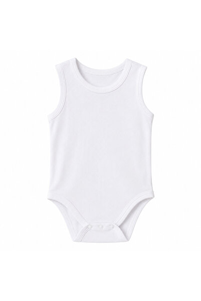 KÜÇÜK TERZİ Baby Snap-On Undershirt Bodysuit 100% Cotton White Combed Cotton ...