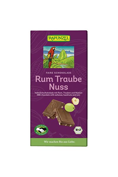 Rapunzel Ciocolata cu stafide alune si rom,