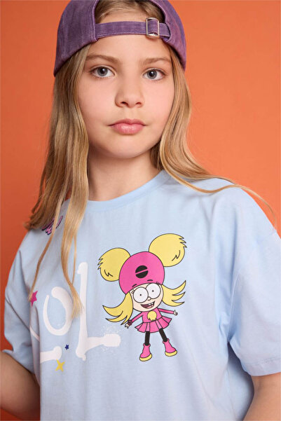 DeFacto 100% Cotton Super 1 Set Oversized T-Shirt for Girls H7952A826Hs