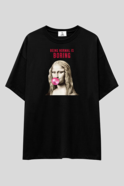 UmbraWear Normal Is Boring T-Shirt |   Unisex 100% Cotton Mona Lisa Printed B...