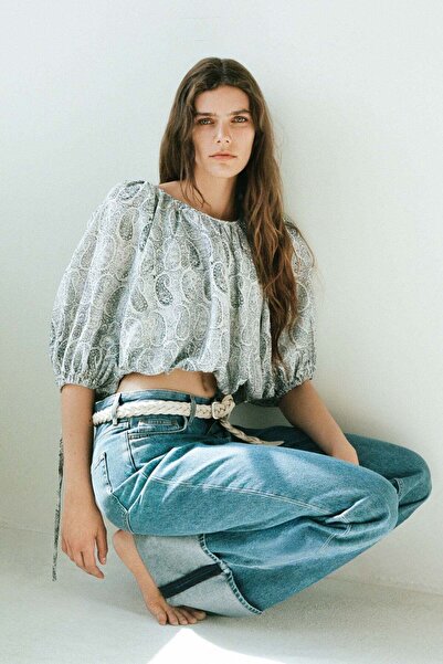 H&M Oversized tie-detail blouse