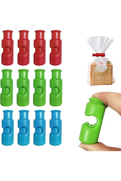 Arabest 12 Pcs Bag Clips,Mixed Colors Chip Clips,Food Sealers,Bread Closures,...