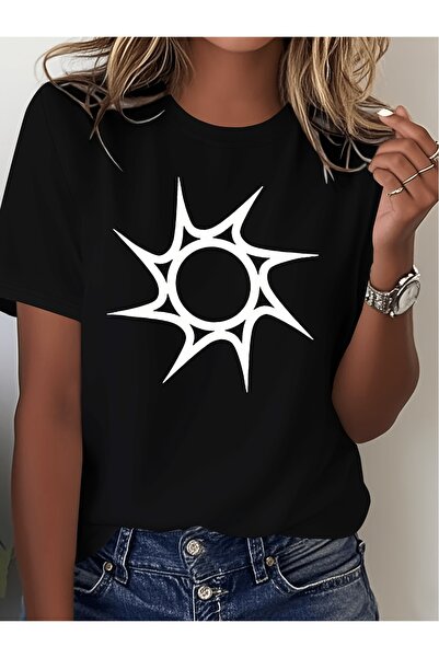 212Wear Women's & Unisex Pure Print T-Shirt Soft Breathable Loose-Fit Short S...