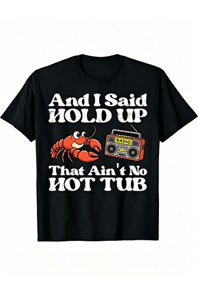 17 seramik Men'S Pure T-Shirt with Fun Lobster Radio Print Design, Summer Men...