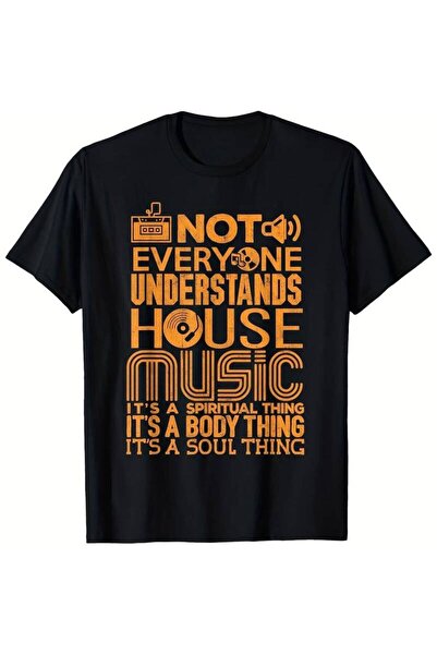 17 seramik Men'S Black Graphic Tee Bold Orange Not Everyone Understands House...