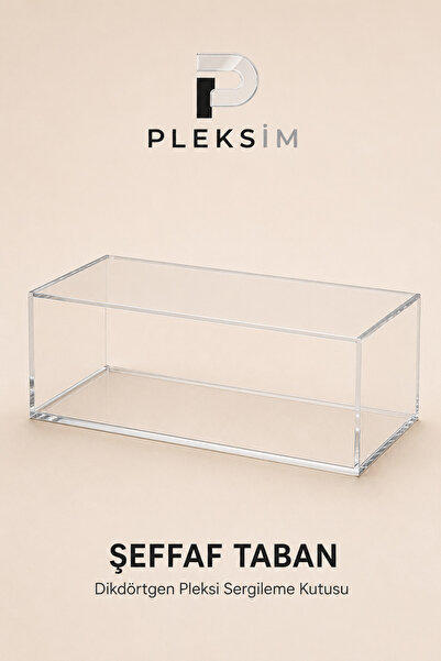15x10x10 cm Dikdörtgen LEGO Sergileme Kutusu Şeffaf Pleksi Akrilik Display Box Toz Korumalı Şeffaf Taban