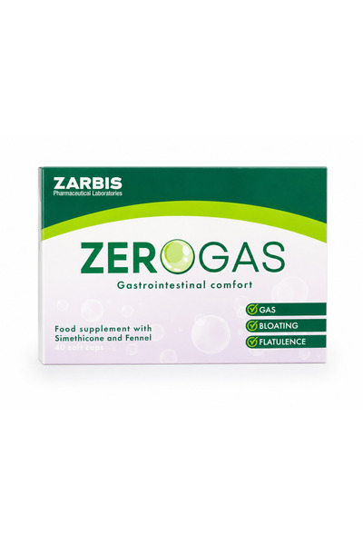 Zarbis ZEROGAS για Φούσκωμα &amp; Αέρια 40 Softgels