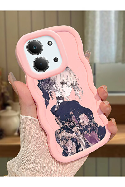 Hontinga Redmi 15C 5G Uyumlu Kılıf kamera koruyucu Pembe Silikon Couple Telef...