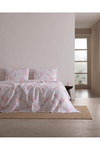 Madame Coco Julia Double 100% Cotton Karde Printed Pique Set - Red