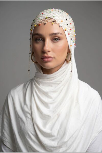 Mercan Hijab Tesettür Beaded Net Beanie