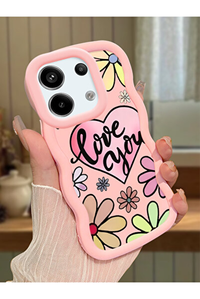 Hontinga Redmi Note 13 Pro 5G Uyumlu Kılıf kamera koruyucu Pembe Silikon Coup...