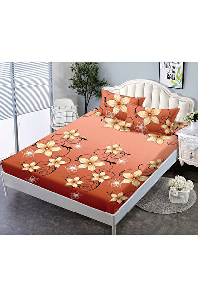 Pucioasa Set 3 Piese Lenjerie pentru Pat Dublu: Husa cu Elastic + 2 Fete de P...