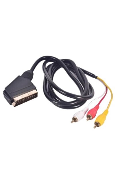 Active Cablu adaptor Scart 3x RCA, activ, 1.2m, convertor video și audio de l...