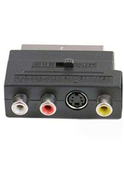 OEM Adaptor SCART la RCA, negru, roșu, alb, 21 pini, cablu audio video