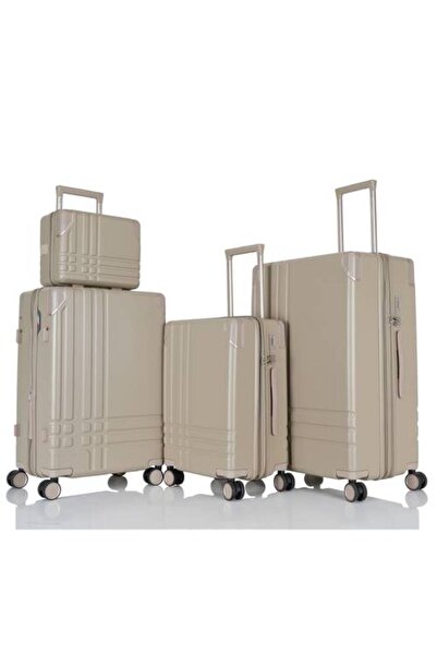 Assoda Luxury PC Travel Luggage Set, Champagne Color