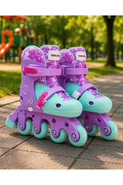 NUNU Adjustable Kids Roller Skates Inline Skates with Silicone Wheels 3 Stage...
