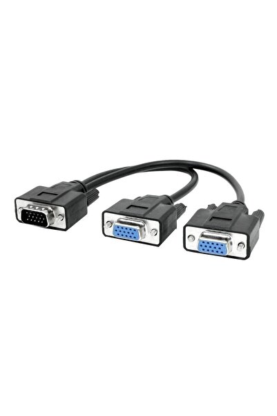 POWERTECH VGA splitter CAB-G014, 2 σε 1, HD, 0.2m, μαύρο