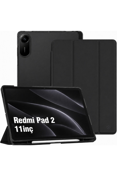 UnDePlus Xiaomi Redmi Pad 2 11inç 2025 Kılıf Flip Cover Kalem Bölmeli PC Case