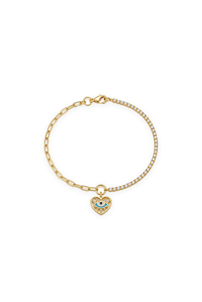 Charmist Steel Special Collection Evil Eye Heart Bracelet