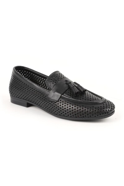 Libero Women's Loafer Shoes Summer Laser Cut Mesh Patterned Tasseled Flexible...