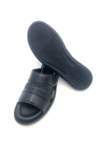 ÇELİKSANDALET Men's Genuine Leather Slippers