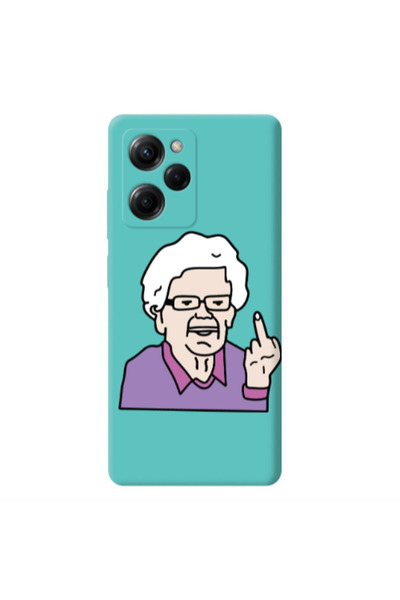 Other Xiaomi Poco X5 Pro Crazy Granny Turquoise Colored Silicone TPU Θήκη