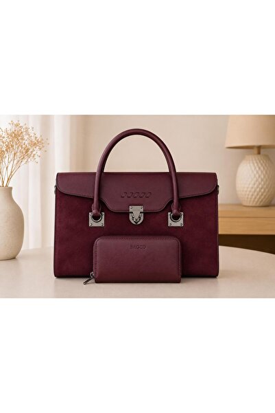 Chrisbella BAGCO Women's Leather Handbag with Matching Wallet | Large Office ...