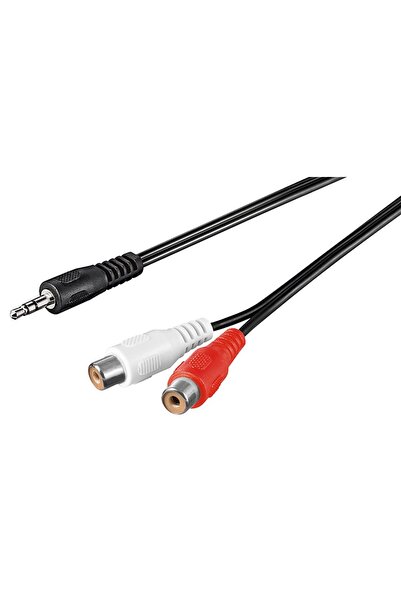 goobay καλώδιο 3.5mm αρσενικό σε 2x θηλυκό RCA 50116, 1.5m, μαύρο