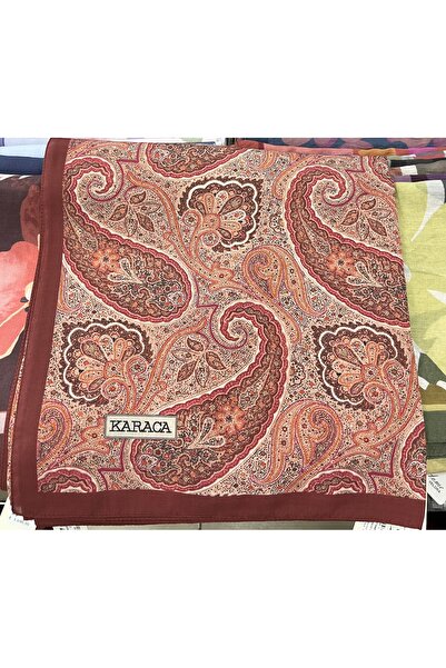 Karaca Eşarp Ethnic Pattern 120*120 cm Large Size Cottonon Cotton Scarf