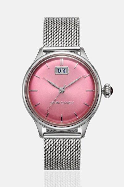 John Dandy Women JD3822L 08M Stainless Steel Analog Watch 38 mm, Silver