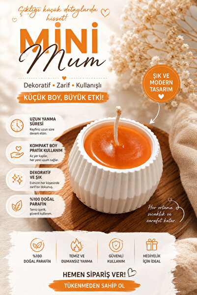 PAMEPAW Dekoratif Geometrik Katlı Tasarım Renkli Mum