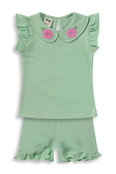 Civil Baby Collar Embroidered 6-18 Months Set - Green