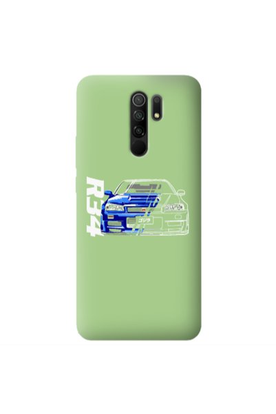 Other Xiaomi Redmi 9 Blue R34 Light Green Colored Silicone TPU Θήκη